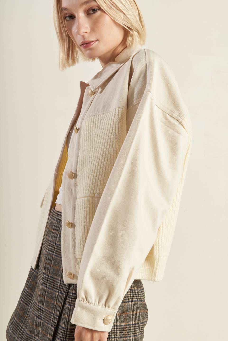 GO-GETTER GIRL SWEATER TWILL JACKET Flying Tomato